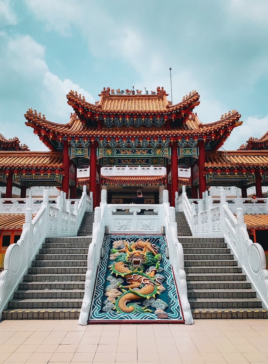 Ornate Chinese temple gateway